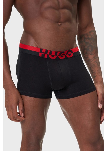 Logolu Streç Pamuklu 3 Pack Boxer Erkek Boxer 50545667 002 fırsatları