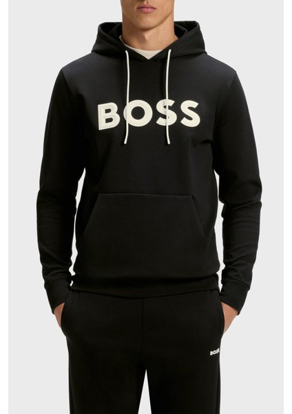 Pamuklu Regular Fit Kapüşonlu Logolu Sweat Erkek Sweat 50551457 002