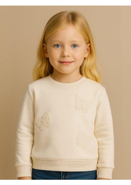 Kız Çocuk Kelebek Desenli Sweatshirt fiyatları
