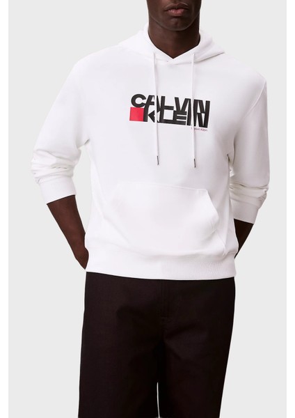Pamuklu Regular Fit Kapüşonlu Logolu Sweat LV04RD258GYAF Erkek Sweat LV04RD258G Yaf