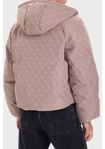 4g Boxy Tamamı Logolu Relaxed Fit Kapüşonlu Şişme Mont V5BL07WGLW2 Bayan Mont V5BL07 Wglw2 Fngx modelleri