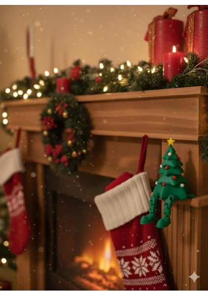 Ceresshop Yılbaşı Temalı Oturan Çam Ağacı Biblo - Yeşil fırsatları