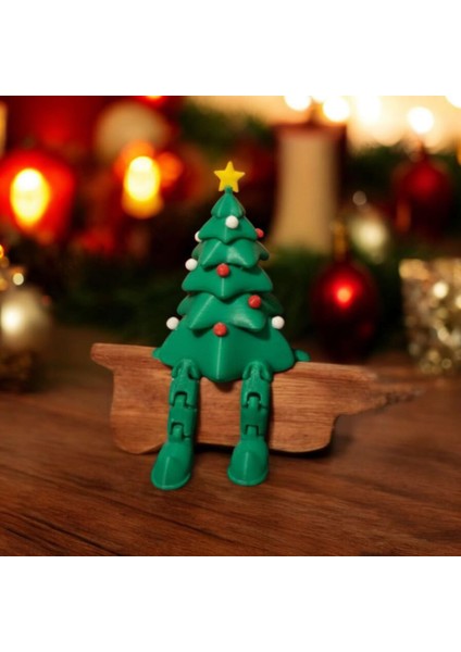 Ceresshop Yılbaşı Temalı Oturan Çam Ağacı Biblo - Yeşil indirimleri