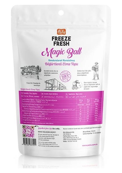 Pol’s Freeze Fresh Magic Ball Böğürtlenli Elma Topları 16 gr fiyatları