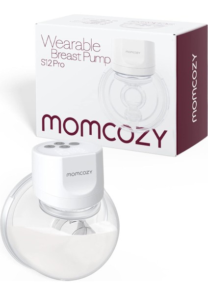Momcozy S12 Pro Taşınabilir Göğüs Pompası, 3 Mod, 9 Seviye, Akıllı Ekran (Tekli)
