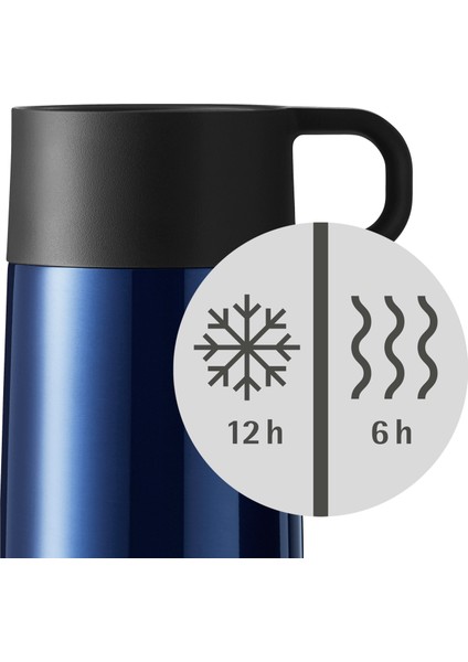 Çelik Mavi Kişisel Kısa Termos 300 ml