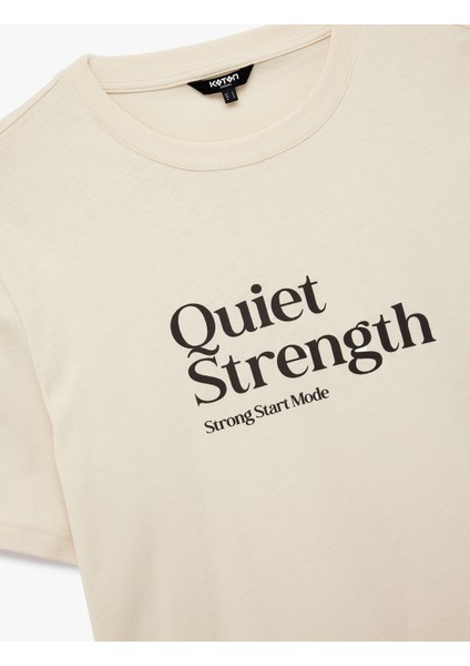 Regular Fit Kısa Kollu Pamuklu Bisiklet Yaka Baskılı Tişört modelleri