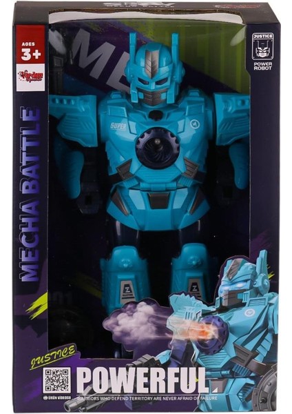 DF-6052 Işıklı ve Müzikli Buhar Atan Robot -Vardem Oyuncak