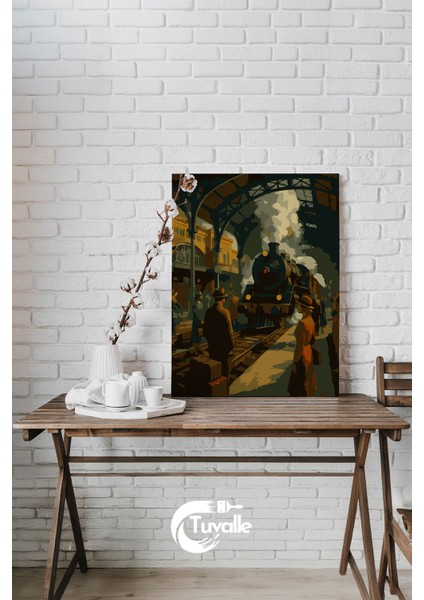 Son Durak Hatıralar Sayılarla Boyama Seti, Hobi Seti, 40X50 Tablo, Fırça Boya, Numaralı Tuval fiyatları