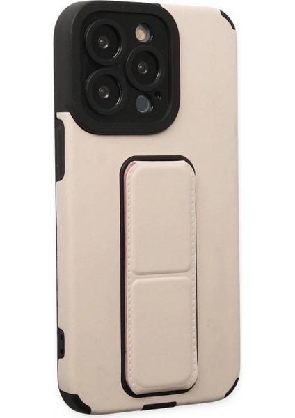 iPhone 13 Pro Kılıf Mega Standlı Silikon - Gold indirimleri