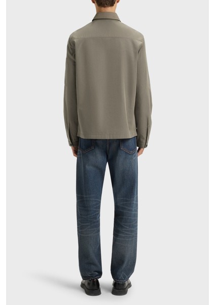 Pamuk Karışımlı Relaxed Fit Logolu Fermuarlı Kanvas Gömlek Erkek Gömlek 50482701 032 modelleri