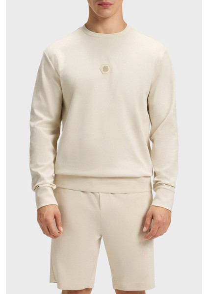 Pamuklu Relaxed Fit Bisiklet Yaka Logolu Sweat Erkek Sweat 50543859 131