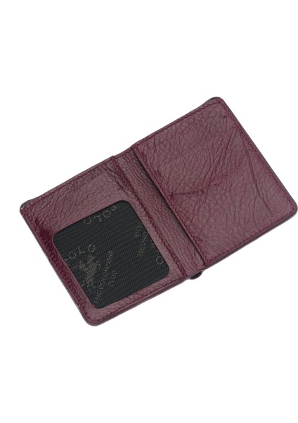 Hakiki Deri Unisex Kartlık - Bordo modelleri
