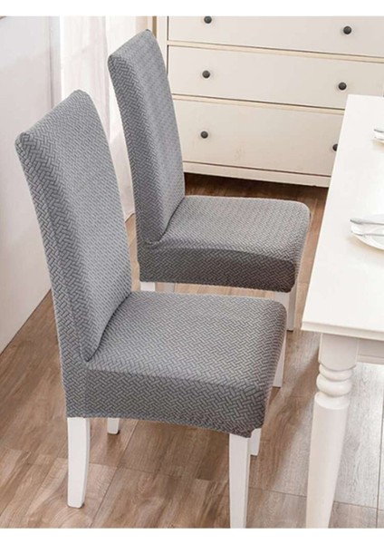 Tuğla Desen Sandalye Kılıfı Yıkanabilir Likralı Esnek Lastikli Sandalye Örtü