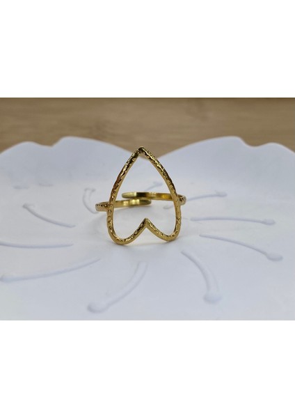 Çelik Gold Renk Ayarlanabilir Yüzük