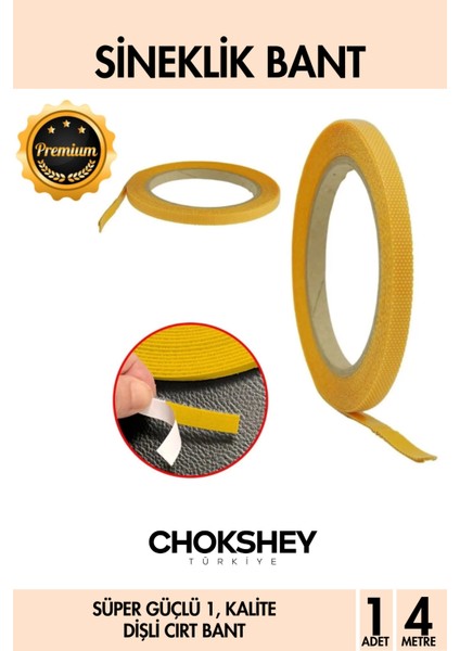 Iz Bırakmayan Süper Güçlü Kendinden Yapışkanlı Ahşap Sineklik Yedek 4mt Cırt Bant 4 Adet