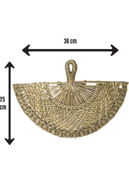 Rattan Hasır Duvar Yelpazesi | El Örgüsü Bohem Dekoratif Duvar Süsü fiyatları