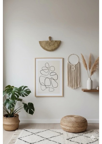 Rattan Hasır Duvar Yelpazesi | El Örgüsü Bohem Dekoratif Duvar Süsü modelleri