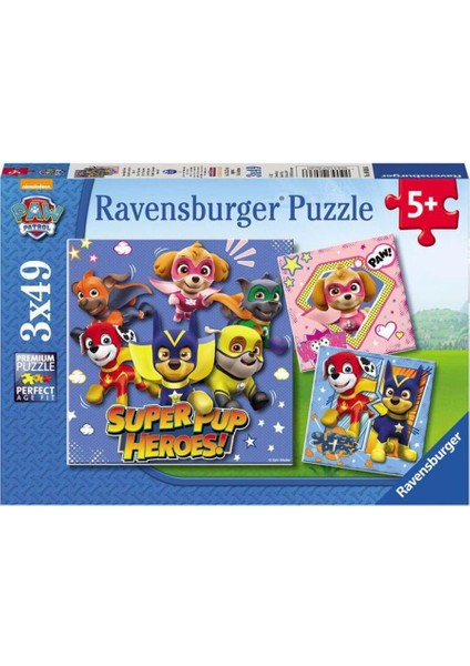 80366 Paw Patrol 3X49 Parça Ravensburger Puzzle