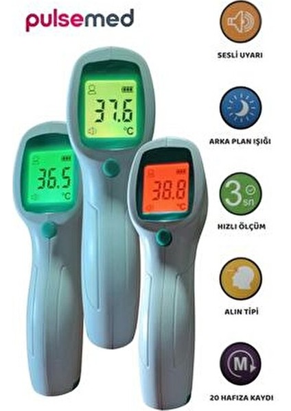 Temassız Kızılötesi Ateş Ölçer Uzaktan Ölçüm 16.8°C Renkli Ekran BSX916