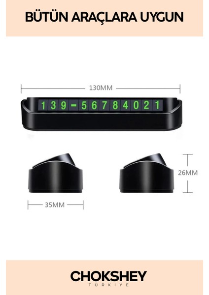Araç Içi Park Telefon Numarası Araba Oto Cam Kartı Torpido Üstü Fosforlu Neon Aç-Kapa Numaratör fiyatları