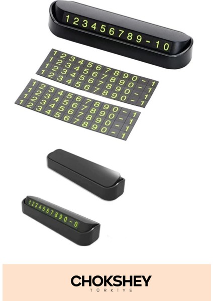 Araç Içi Park Telefon Numarası Araba Oto Cam Kartı Torpido Üstü Fosforlu Neon Aç-Kapa Numaratör indirimleri