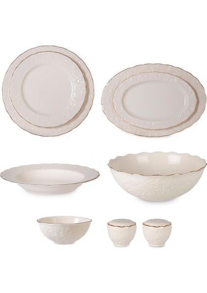 Ipek Porselen 55 Parça Pera Yemek Takımı Altın