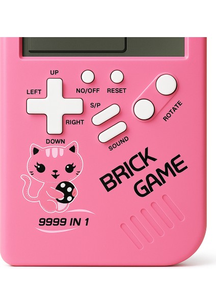 Retro Büyük Ekran Oyun Konsolu 9999'U 1 Arada Tank/yarış/atış Rahat Bulmaca Ayarlanabilir Zorluk Sevimli Pembe Renk ve Kedi Figürlü Modern Görünüm fırsatları