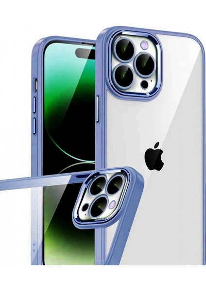 Apple iPhone 15 Pro Max Lensli Silikon - Açık Mavi fiyatları