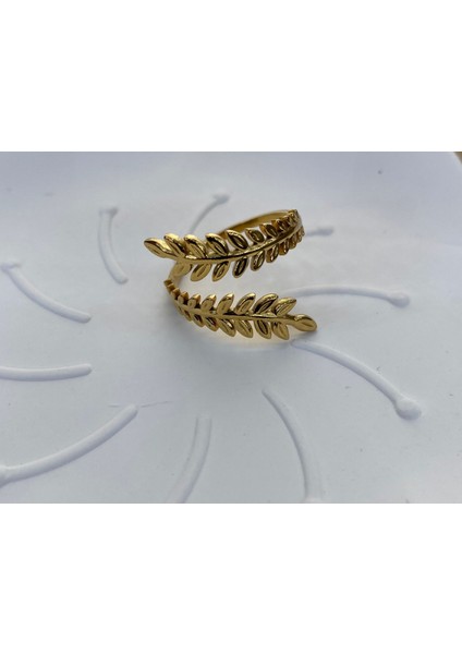 Çelik Gold Renk Ayarlanabilir Yüzük