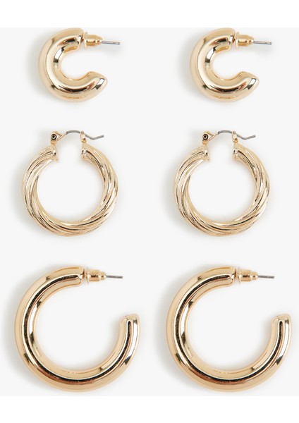 3'lü Halka Küpe Seti