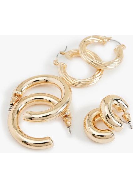 3'lü Halka Küpe Seti modelleri