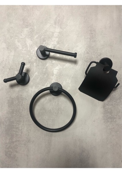 Paslanmaz Mat Siyah Yuvarlak Havluluk indirimleri