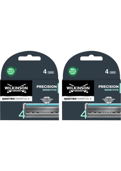 Quattro Titanium Sensıtıve 4 Yedek Kartuş 2 Paket