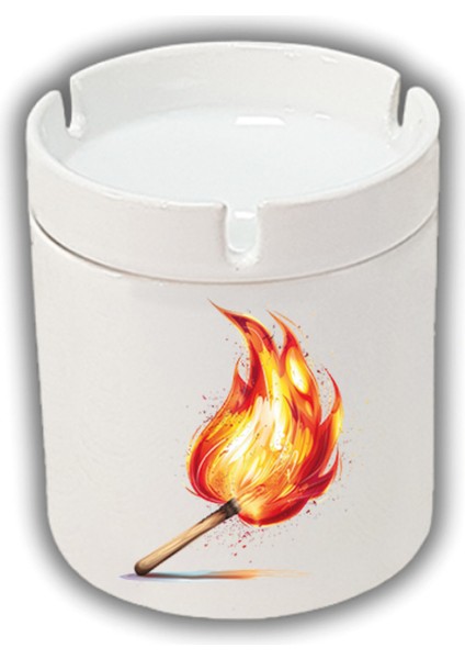 Kibrit Baskılı Küllük Kül Tablası