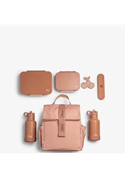 Rollup Termal Beslenme Çantası Blush Pink Gıda Dostu ve Hafif Tasarım 28x22x13 cm