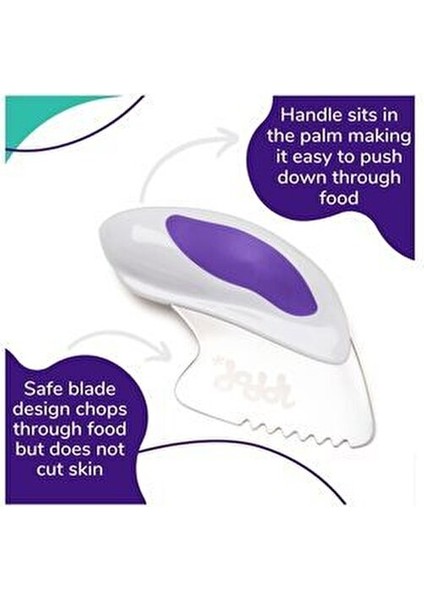 1-5 Yaş Çocuklar İçin Ergonomik Çatal Kaşık Bıçak Seti Indigo Renk