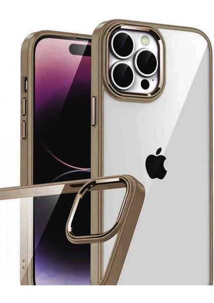 Apple iPhone 15 Pro Max Lensli Silikon - Çöl Titanyum fiyatları