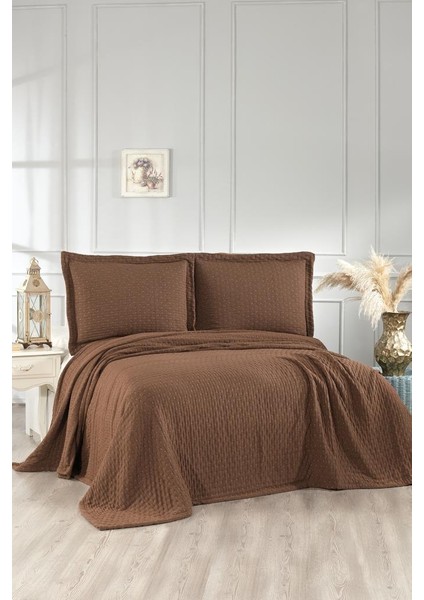 Polen Çift Kişilik Yatak Örtüsü Kiremit