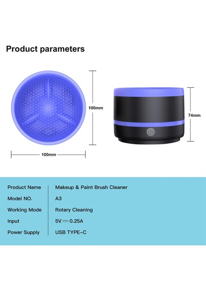 Boya Fırçası Temizleyici, Elektrikli Boya Fırçası Temizleyici Durulama Kabı, Boyama Fırçası, Sanatçı Fırçası Temizleme Yıkama Fırçası B (Yurt Dışından) fırsatları