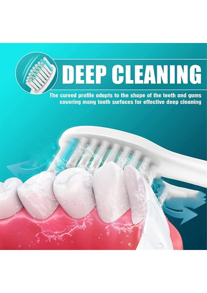 HX6014/HX6064/HX6730/3216/9362,A Için 20 Adet Elektrikli Diş Fırçası Yedek Başlıkları Kıllar Nozullar Diş Fırçası Başlığı (Yurt Dışından) fırsatları