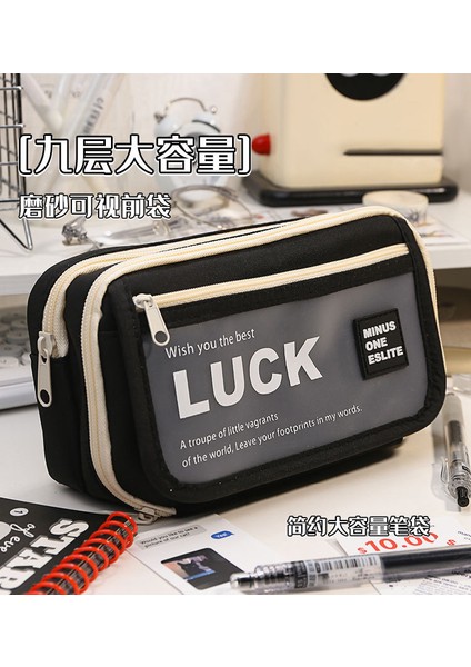 Yeni Büyük Kapasiteli Leke Dayanıklı Kalem Kutusu Ins Yüksek Görünümlü Kırtasiye Kutusu Kore Tarzı Basit Ilkokul Öğrencileri Üst Düzey Kalem Kutusu Şeffaf (Yurt Dışından) fiyatları
