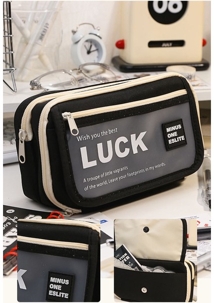 Yeni Büyük Kapasiteli Leke Dayanıklı Kalem Kutusu Ins Yüksek Görünümlü Kırtasiye Kutusu Kore Tarzı Basit Ilkokul Öğrencileri Üst Düzey Kalem Kutusu Şeffaf (Yurt Dışından) fırsatları