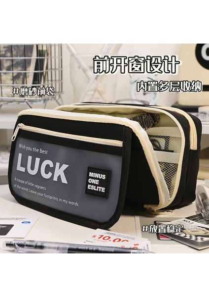 Yeni Büyük Kapasiteli Leke Dayanıklı Kalem Kutusu Ins Yüksek Görünümlü Kırtasiye Kutusu Kore Tarzı Basit Ilkokul Öğrencileri Üst Düzey Kalem Kutusu Şeffaf (Yurt Dışından) indirimleri