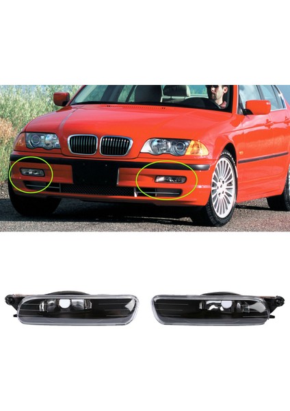 63178361951 Araba Sis Fag Lambası LED Sürüş Lambası For-Bmw 3 Serisi E46 4 Kapı 1999 2000 2001 63178361952 (Yurt Dışından) fiyatları