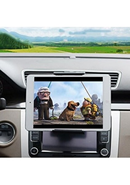 Araç İçi Telefon ve Tablet Tutucu Vantuzlu 360° Döner Başlık ile Siyah