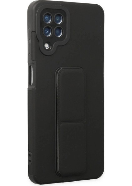 Samsung Galaxy A22 Kılıf Mega Standlı Silikon - Siyah fiyatları