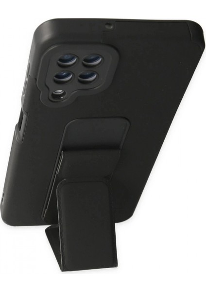 Samsung Galaxy A22 Kılıf Mega Standlı Silikon - Siyah modelleri