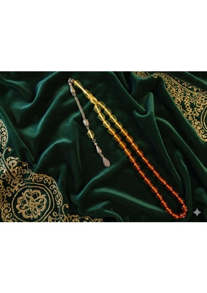 Toz Kehribar Tesbih Beyzi Kesimin Işıltılı Zarafeti fiyatları