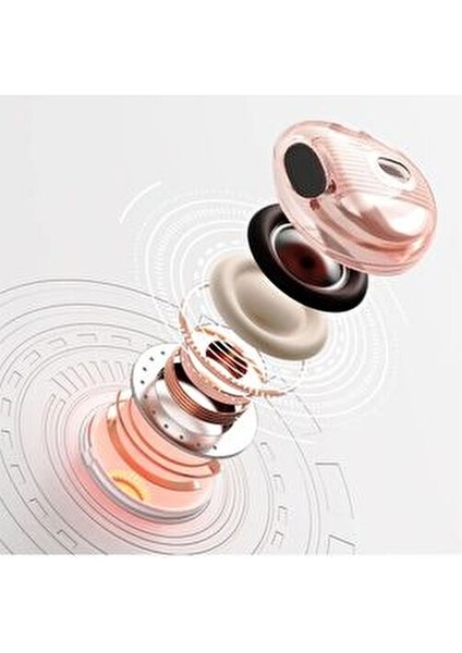 Spark Air Pembe TWS Bluetooth Kulaklık Aktif Gürültü Önleme ile 10 Saat Kullanım Süresi